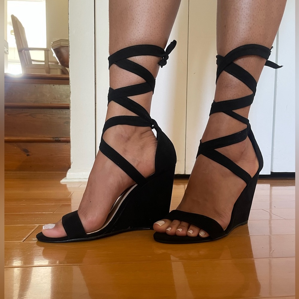Forever 21 lace up heels